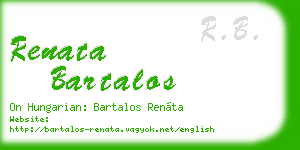 renata bartalos business card